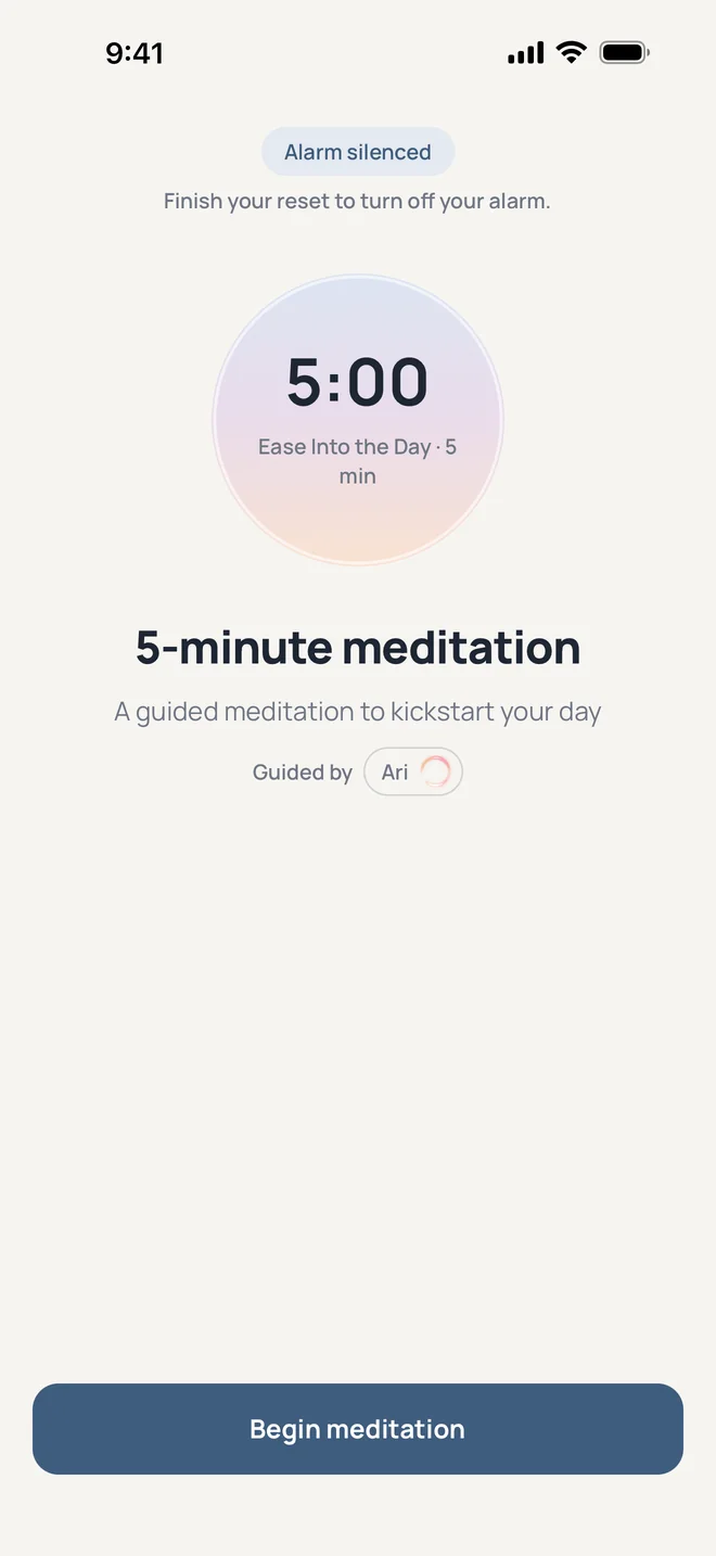 A five-minute guided meditation, ready to begin